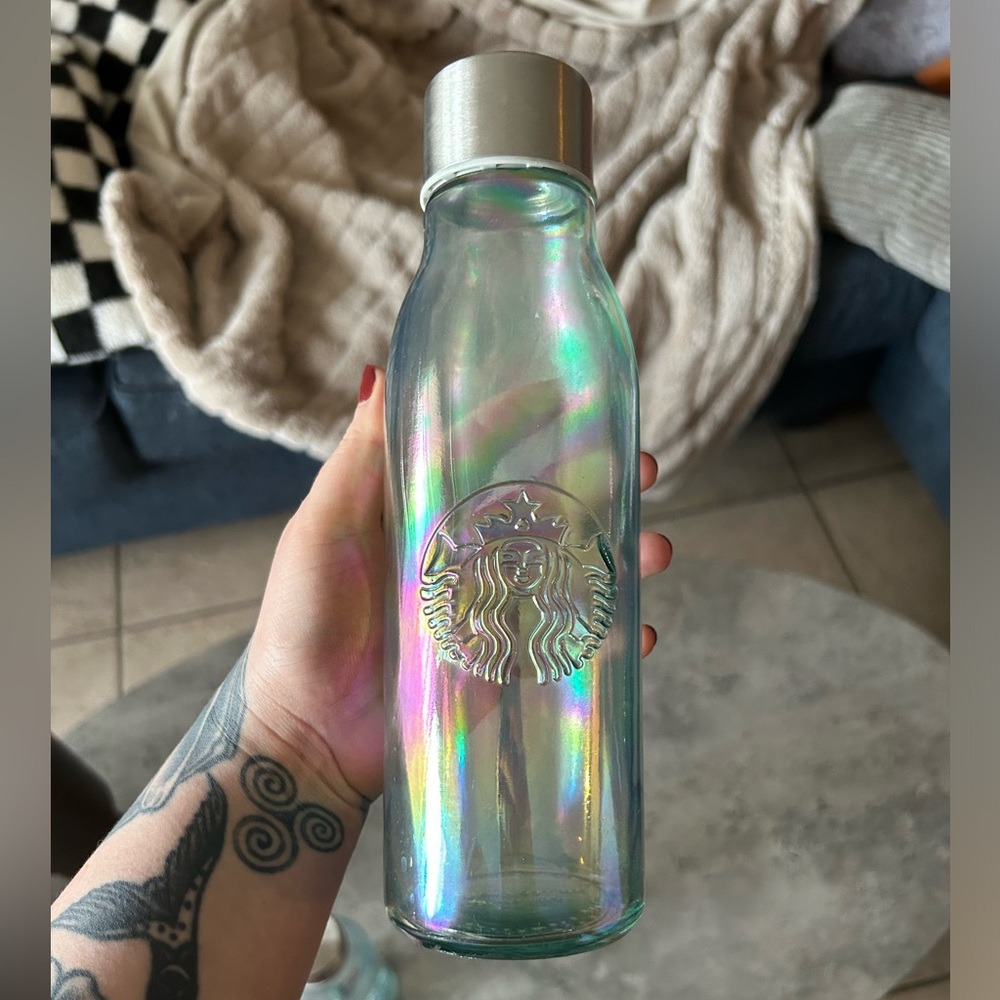 Starbucks Iridescent 20oz Glass Bottle
